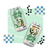 Té de burbujas Lady Boba Pearl Taro con leche, 9 Brix, 315 ml, concentrado esterilizado instantáneo en lata de Taiwán con 24 meses de duración.