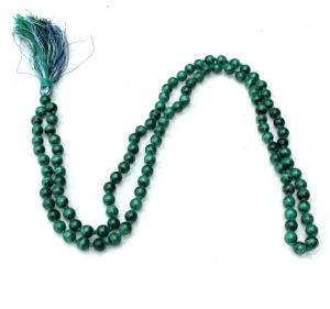 Collar de Cuentas de Mala Clásico de Cristal de Malaquita Curativa, 108 Cuentas Anudadas, Regalo de Alta Calidad para Fiestas - Product Image 5