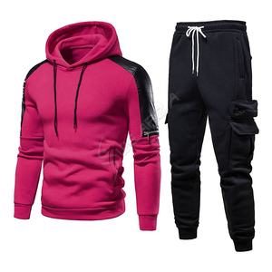 Sudadera CON CAPUCHA DE MODA Athletic Fleece Pullover Sweat Suit Jogging Suit Innovador con cremallera Casual con capucha Chándales deportivos para hombres - Product Image 1