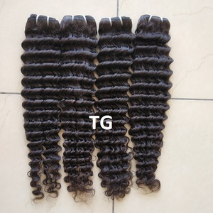 เรมี่บริสุทธิ์มิงค์บราซิลเดียววาดหยิกลึกธรรมชาติสีดำเกรด Top อินเดียผู้ผลิตดิบวัดมนุษย์ผมส่วนต่อขยายมัด - Product Image 4