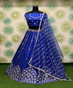 Nouvelle arrivée georgette soie broderie avec séquence travail lehenga choli avec dupatta saisonnier porter prix de gros ethnique apparelgarment - Product Image 5