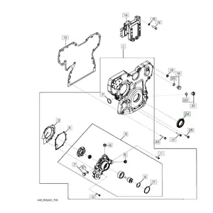 Pièce détachée pour tracteur JD johdeere, joint, arbre à cames, pièces avant s350 ptp it4 DZ111671