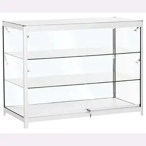 Factory Price Aluminum Alloy Display Cabinet Case Glass Showcase Vitrine With Shelves Chinese Supplier