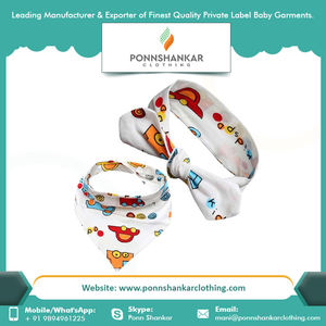 Baberos de algodón orgánico para bebé, Bandana con diseño personalizado para bebés y niños pequeños, Bandana con estampado Digital - Product Image 2