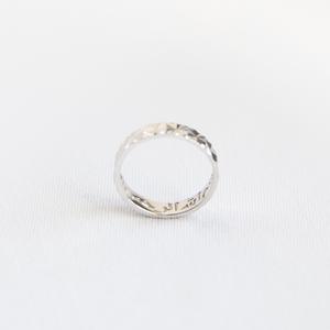 Bague musulmane élégante en argent Sterling 925, rhodillon, avec lettre, pour femmes, bijou avec gravure - Product Image 3