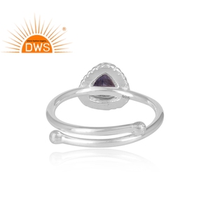 Beautiful Iolite Gemstone <b>Ring</b> Jewelry Supplier <b>Set</b> 925 Sterling <b>Silver</b> Adjustable Band <b>Ring</b> Jewelry Manufacturer - Product Image 4