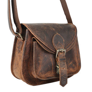 Sac à main en cuir unique Sac en cuir véritable personnalisé Sac à main noir Cadeau pour femme Fabriqué à la main en Inde - Product Image 2