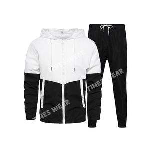 Ropa Deportiva informal para hombre, chaqueta cárdigan con capucha, conjuntos de dos piezas, chándal de moda de retales, ropa de calle, novedad, primavera y otoño - Product Image 3