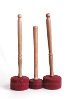 Nouveau Gong Bouddhiste Artisanal Chau Gong, Maillet à boule métallique, Batte en feutre de laine rouge, Maillet de haute qualité pour tambour