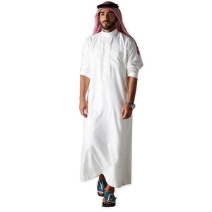 Vêtements musulmans traditionnels Thobes en gros Thobe pour hommes sur mesure en gros Couleur unie sur mesure Thobes Daffah sur mesure - Product Image 6