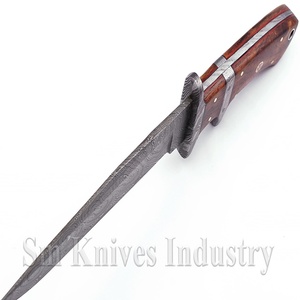 สองดามัสกัสยามมือที่กำหนดเองทำมีดล่าสัตว์ที่มีเปลือกหนัง (Smk1344) - Product Image 3