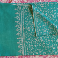 Scialli da lavoro in puro pashmina fatti a mano da donna blu e farozi color jally da lavoro per donna 100% Cashmere