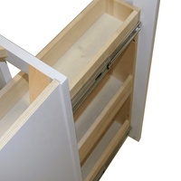 Armoire de cuisine en bois à épices, étagère glissante, européenne et américaine, placard de cuisine en contreplaqué blanc