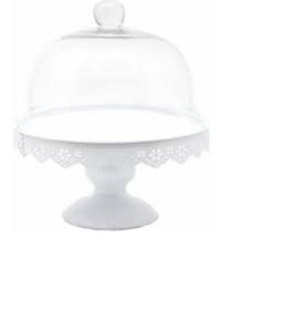 Soporte redondo de Metal para pastel, plato con tapa, bandeja para servir postre, precio al por mayor - Product Image 1