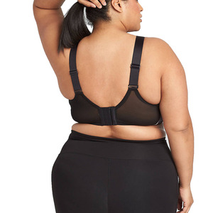 Sujetador deportivo de talla grande de maternidad de color sólido nuevo y personalizado, sujetador de talla grande plis para mujer, Sujetador deportivo de alto soporte sin costuras - Product Image 6