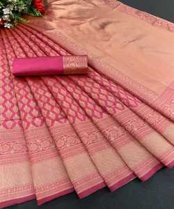 Nouvelle Broderie Coton Soie Saree Ethnique - Product Image 2