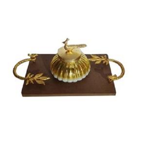 Plateau de service en bois d'acacia pur avec poignée en métal fait à la main couleur et design personnalisés pour la maison, le restaurant, le bar et l'hôtel. - Product Image 6