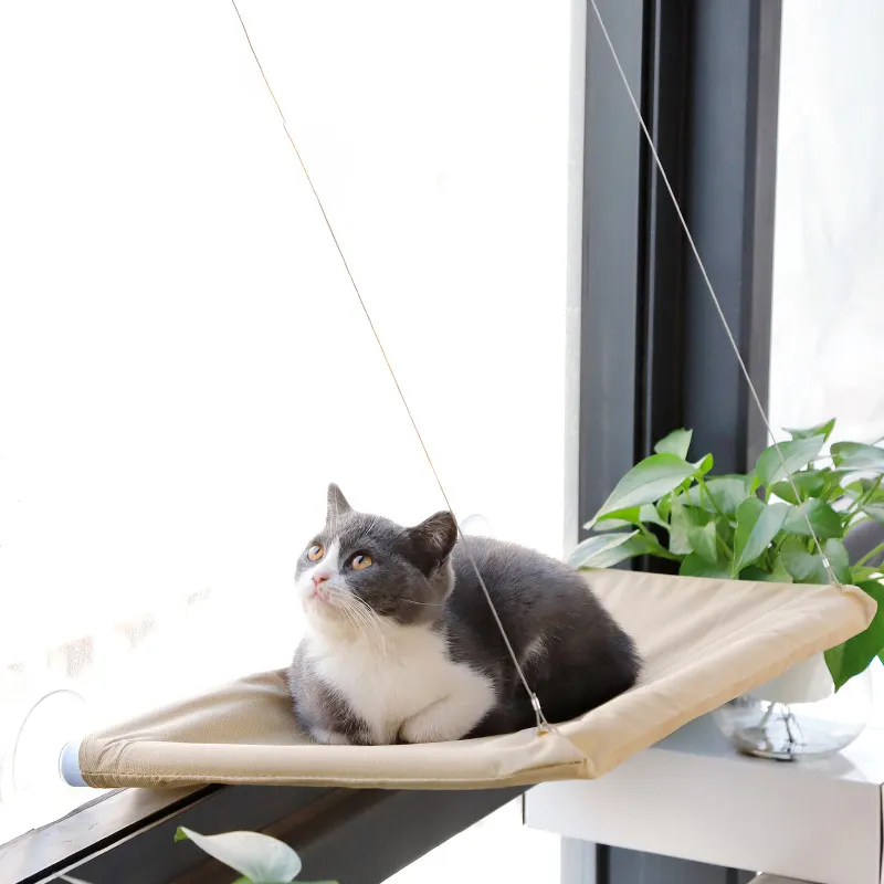 High Quality Canvas Modern Luxury Mounted Bed Seat Hanging Perch Cat Hammock Window