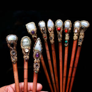 Ciseaux à boucles d'oreilles en argile polymère pour gel cireux, 3 pièces/lot, supports de bougies en cristal, support pour bougies, perles en pierre naturelle, épingle en lapis-lazuli - Product Image 1