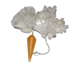 Buy Online Yellow Aventurine 12 Faceted Healing Pendulums : Yellow Aventurine 12 Faceted Healing Pendulums for Sale - Product Image 1