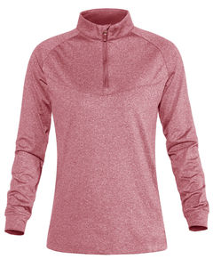 Camiseta rosa con cuello alto para mujer, ropa elegante para correr, trotar, personalizada - Product Image 1