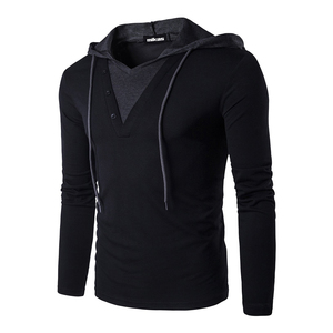 Venta al por mayor deportes Fitness nuevo diseño hombres 2024 invierno y otoño moda Casual sudaderas con capucha transpirables para hombres - Product Image 1