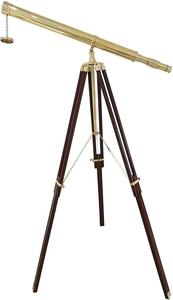 Télescope Vintage en laiton brillant, professionnel, avec trépied en bois, 24 pouces - Product Image 2
