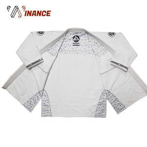 Bjj Gi ชุดกิโมโนผ้าฝ้าย Bjj Gi,ชุดกิโมโนผ้าฝ้าย100% สีขาวมุก Gi Jiu Jitsu กำหนดเอง - Product Image 2