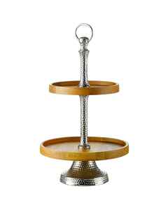 แท่นวางเค้กไม้สไตล์ใหม่สำหรับงานวันเกิดและงานแต่งงาน | แท่นวางแสดงเค้กงานฝีมือราคาไม่แพง | ผลิตในอินเดีย - Product Image 3