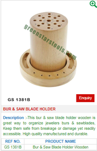 Bur & Saw Blade Holder GS 1381b Herramientas de joyería para joyeros - Product Image 2
