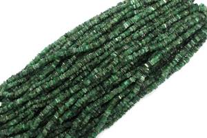 Perles Heishi émeraude verte naturelle de 16 pouces, vente en gros, fabricant, bijoux en pierres précieuses authentiques de haute qualité, 2019 - Product Image 2