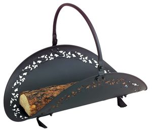 Superior Black Steel Firewood <b>Rack</b> in <b>Heavy</b>-<b>Duty</b> Material with Stylish Design Perfect for Home and Outdoor Firewood Storage - Product Image 4