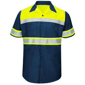Chemise de travail à manches courtes pour homme, vêtement de travail à haute visibilité, deux tons - Product Image 1