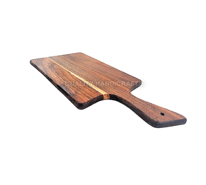 Tabla de Cortar de Madera de Acacia de Calidad Artesanal, Venta al por Mayor de Fábrica, Tabla de Cortar de Cocina con Asas, Modelo Rectangular de 45x20x1.75cm - Product Image 5