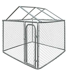 Lucky Dog Uptown Chain Link fence Dog Kennel Cover & Frame