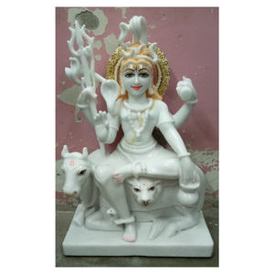 รูปปั้นพระศิวะจากหินอ่อนสีขาวธรรมชาติ - Product Image 1