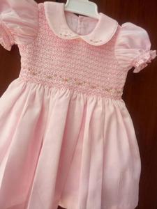 Vestido informal de media manga Floral para niñas, conjunto de 1 pieza de verano con botones cubiertos antibacterianos de secado rápido transpirable de algodón 100% - Product Image 2