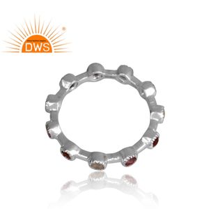 Natural Pink Tourmaline, Ethiopian <b>Opal</b> & Carnelian Gemstone <b>Ring</b> Sterling <b>Silver</b> Stackable <b>Ring</b> Gemstone Jewelry Manufacturer - Product Image 2