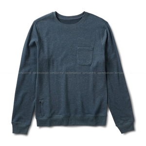 Sweat-shirts personnalisés pour hommes, légers, à col rond, pour l'entraînement, hiver et printemps, en tissu polaire 100% coton, vente en gros - Product Image 2