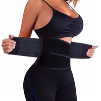 Banda elástica para mujer, cinturón plano para pérdida de peso, moldeador corporal, envoltura de barriga ajustable, entrenador de cintura