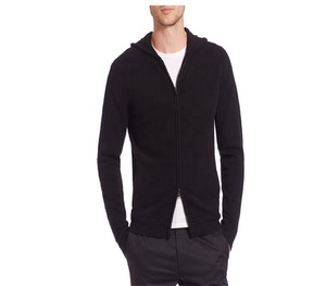 2021 100% Cotton Men Casual Plain Hoodie Fashion zipper hoodie 100% Cotton fleece hoodie - Product Image 1