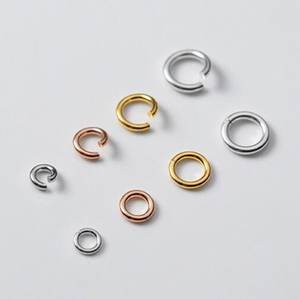 Anillos de anillo de salto abiertos y cerrados redondos de Plata de Ley 925 de 4mm a 10mm, hallazgos de joyería al por mayor, proveedor de fábrica, tienda en línea - Product Image 1