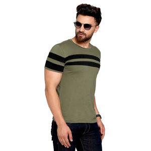 Camiseta personalizada 100% algodón con cuello redondo para hombre, ropa de calle de gran tamaño de calidad de lujo, camiseta en blanco, Material de poliéster/algodón - Product Image 1