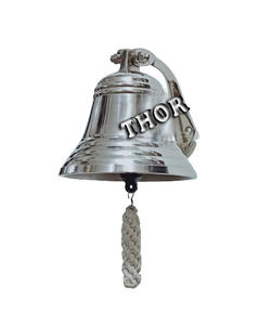 Campana de Barco de Latón Plateado de Estilo Clásico y Ecológico, Decoración Náutica para Colgar en la Pared, Diseño Moderno de 4 Pulgadas para la Entrada del Hogar - Product Image 6