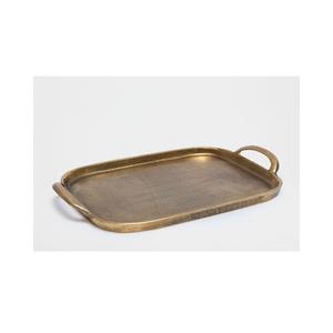 Plateau de service en bois de forme ronde avec poignées en métal pour hôtels, restaurants et maison, grossiste et fournisseur de Noël - Product Image 3