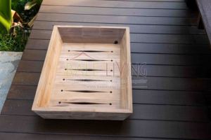 Muebles indonesios de madera maciza de teca de alta calidad, bandejas rectangulares para servir, manijas individuales ecológicas, restaurante, fiesta, comida - Product Image 6