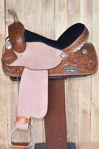 Ensemble de selle anglaise en cuir véritable de qualité supérieure durable de 14 à 18 pouces, différentes couleurs pour baril de course Western Horse Tack - Product Image 2