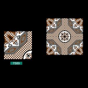 กระเบื้องปูพื้นพอร์ซเลนขัดเงาสีขาวและสีส้มขนาด 40x40ซม - Product Image 4