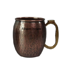 Taza de cerveza de cobre martillado, diseño creativo hecho a mano, mula de Moscú, jarra de cerveza de cobre elegante indio - Product Image 1