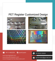 Autocollant adhésif holographique argenté 3D personnalisé avec marquage à chaud au laser (matériau PET) anti-contrefaçon certifié ISO9001